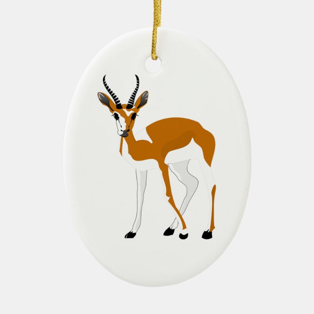 Cartoon-Antilope Keramik Ornament (Vorne)
