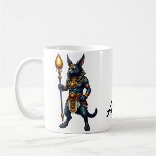 Cartoon Anubis - Ägyptischer Gott des Nachlebens Kaffeetasse