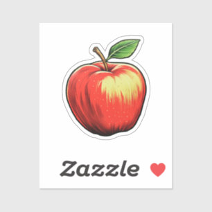 Cartoon Apfel Aufkleber
