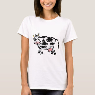 Cartoon aus Schwarz und Weiß T-Shirt