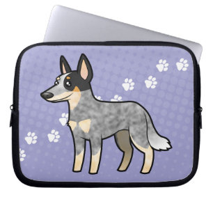 Cartoon-australischer Viehhund/Kelpie Laptopschutzhülle