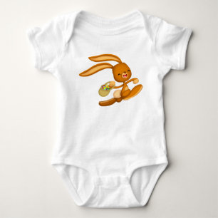 Cartoon Baby Bekleidung - Sonniges Ostern auf der Strampler