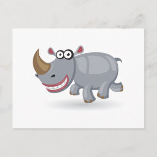 Cartoon baby Rhino Postkarte