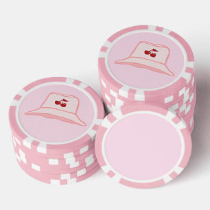 Cartoon-Baby-Rosa-Coque-Cherry-Eimerhut Pokerchips