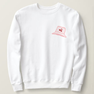 Cartoon-Baby-Rosa-Coquette-Kirsche-Eimerhut Sweatshirt