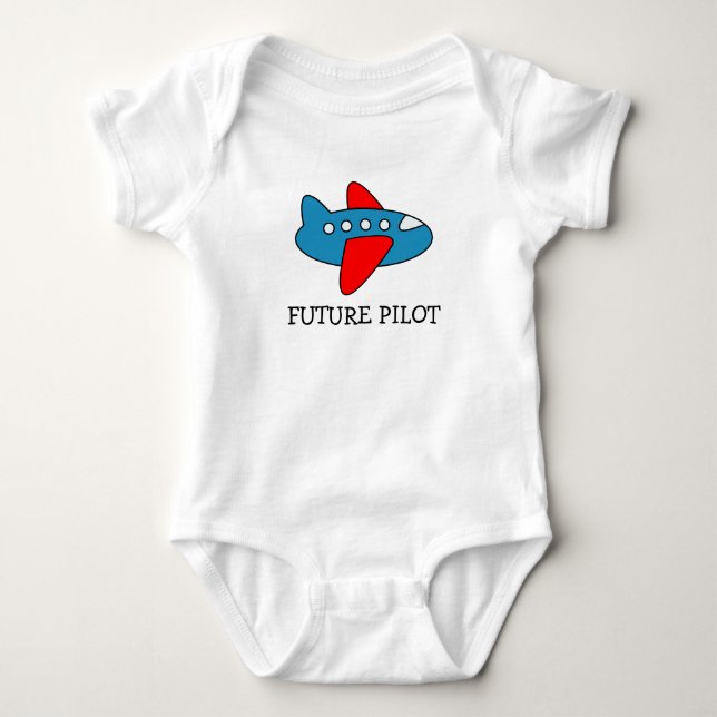 Cartoon-Baby-Strampler für künftige Piloten Baby Strampler (Vorderseite)