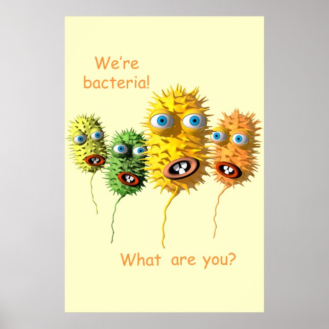 Cartoon Bacteria poster (Vorne)