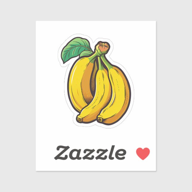 Cartoon banana aufkleber (Blatt)
