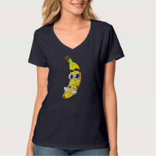 Cartoon Banana Frucht Lover Gesunde Ernährung Vege T-Shirt