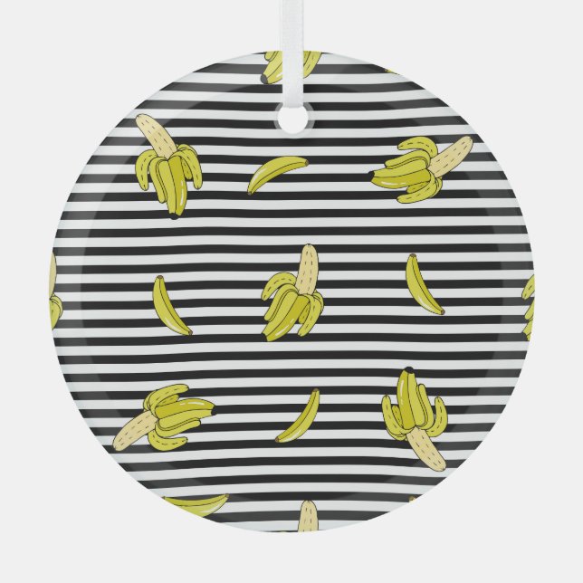 Cartoon Bananenflecken: Retro-Stil. Ornament Aus Glas (Vorderseite)