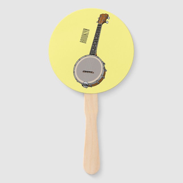Cartoon Banjo Fächer (Vorderseite)
