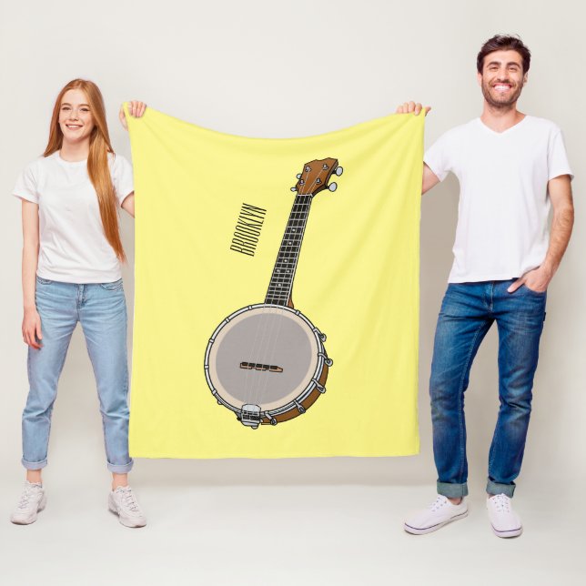 Cartoon Banjo Fleecedecke (Beispiel)