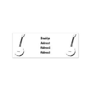 Cartoon Banjo Gummistempel