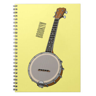 Cartoon Banjo Notizblock