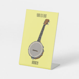 Cartoon Banjo Sockelschild