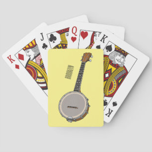 Cartoon Banjo Spielkarten