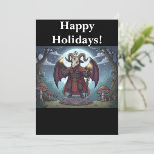 Cartoon Baphomet Feiertagskarte