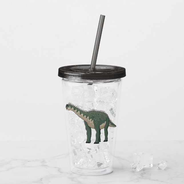 Cartoon Barapasaurus Acryltrinkbecher (Rückseite Ice)