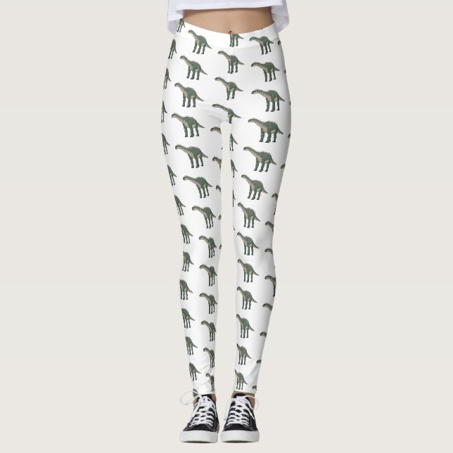 Cartoon Barapasaurus Leggings (Vorderseite)