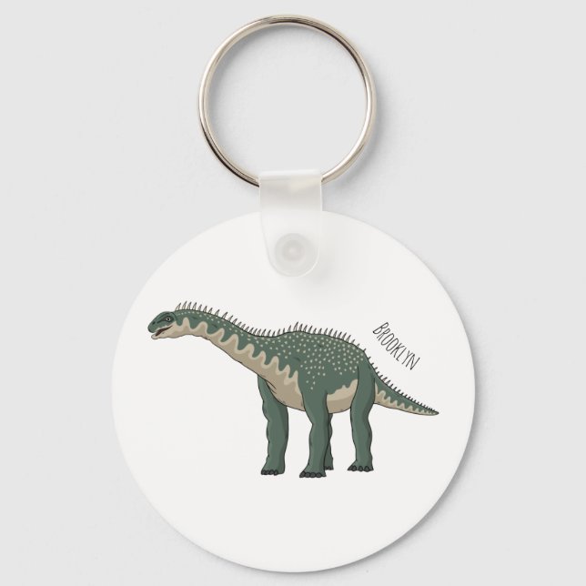 Cartoon Barapasaurus Schlüsselanhänger (Vorderseite)