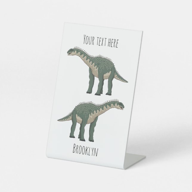 Cartoon Barapasaurus Sockelschild (Vorderseite)