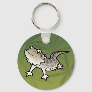 Cartoon-bärtiger Drache/Rankin Drache Schlüsselanhänger