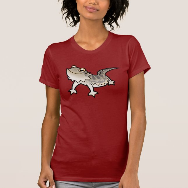 Cartoon-bärtiger Drache/Rankin Drache T-Shirt (Vorderseite)