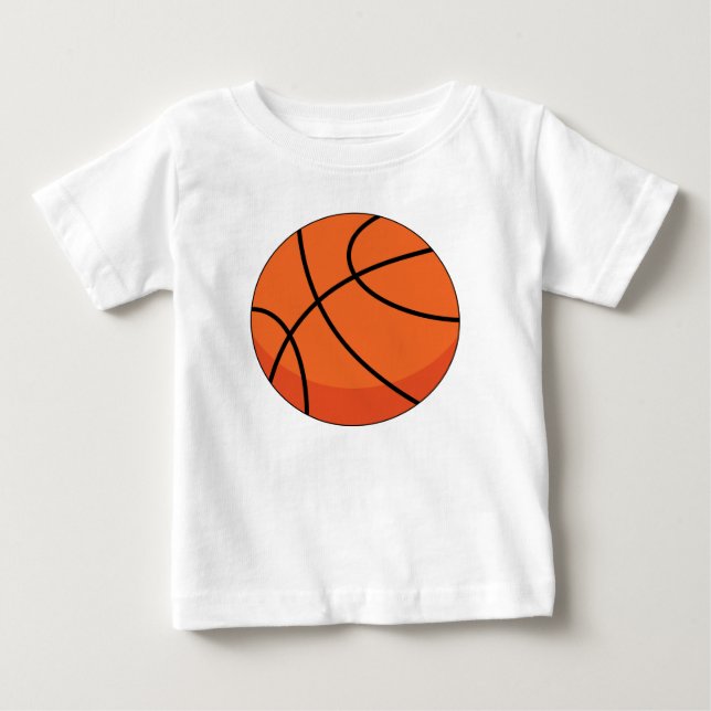Cartoon Basketball Ball Baby T-shirt (Vorderseite)