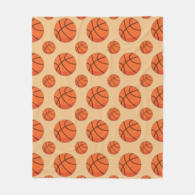 Cartoon Basketball Ball Fleecedecke (Vorderseite)