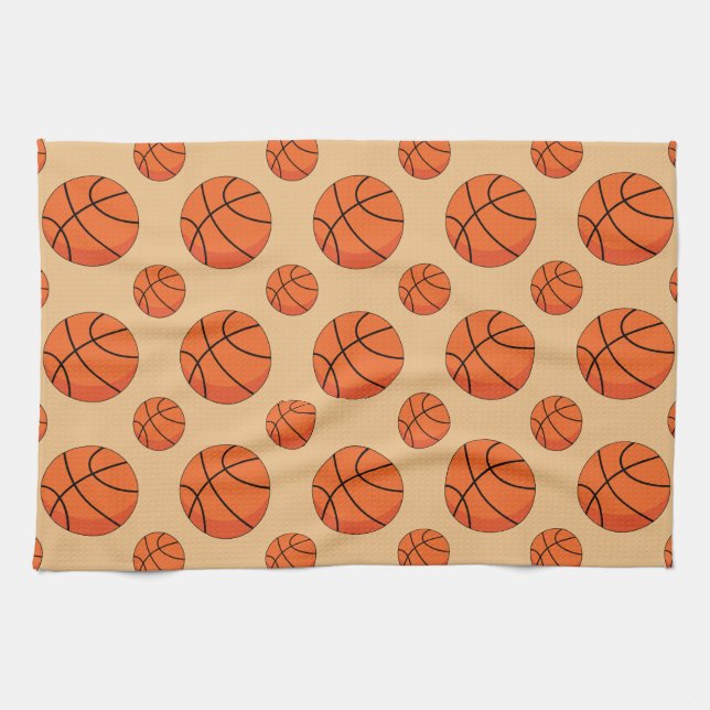 Cartoon Basketball Ball Geschirrtuch (Horizontal)