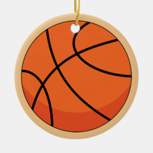 Cartoon Basketball Ball Keramik Ornament
