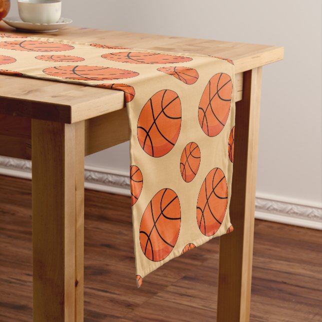Cartoon Basketball Ball Kurzer Tischläufer (Beispiel)