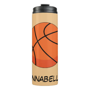 Cartoon Basketball Ball   Name hinzufügen Thermosbecher