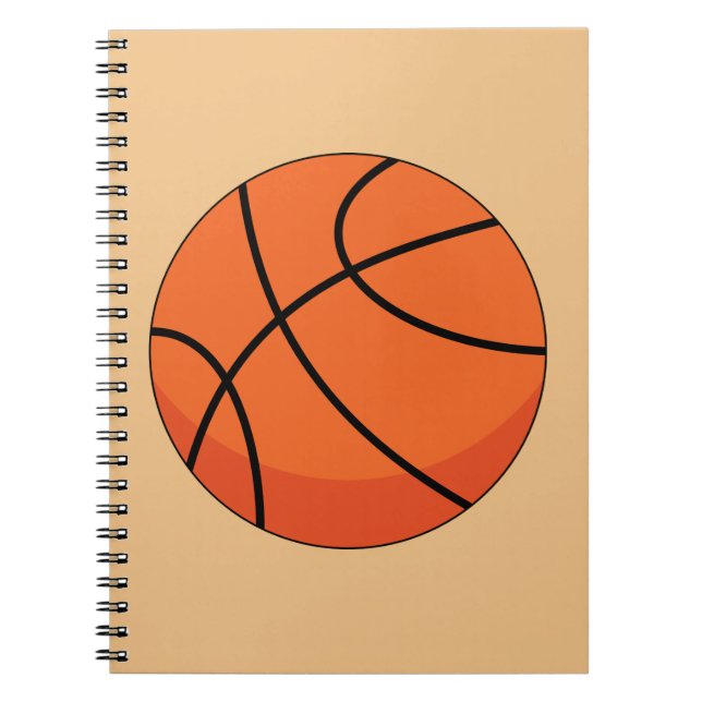 Cartoon Basketball Ball Notizblock (Vorderseite)