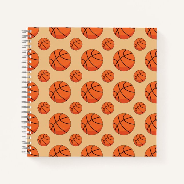 Cartoon Basketball Ball Notizbuch (Vorderseite)