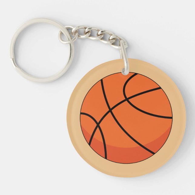 Cartoon Basketball Ball Schlüsselanhänger (Vorderseite)