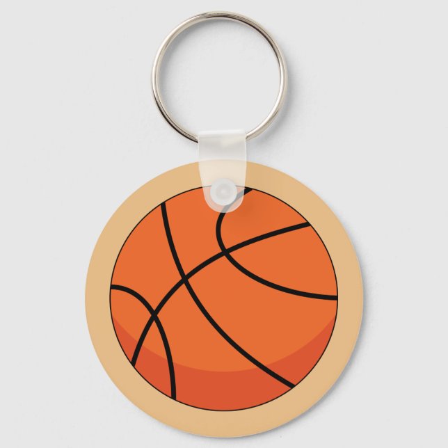 Cartoon Basketball Ball Schlüsselanhänger (Vorderseite)