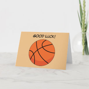Cartoon Basketball Ball Text hinzufügen Karte