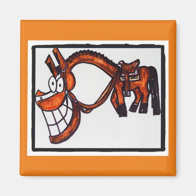 Cartoon Bay western show quart cheval aimant (Devant)