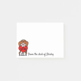 Cartoon Beagle Herzliche Mama Post-it Klebezettel