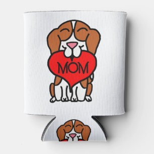 Cartoon-Beagle-Mama-Herz Dosenkühler