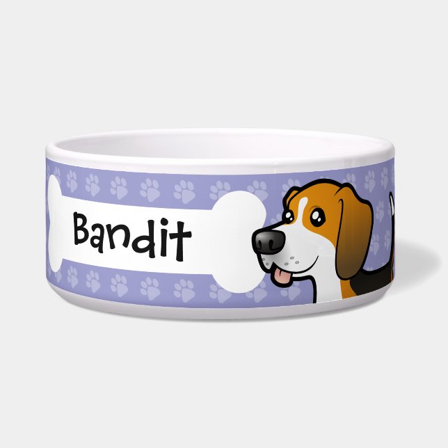Cartoon-Beagle Napf (Vorderseite)