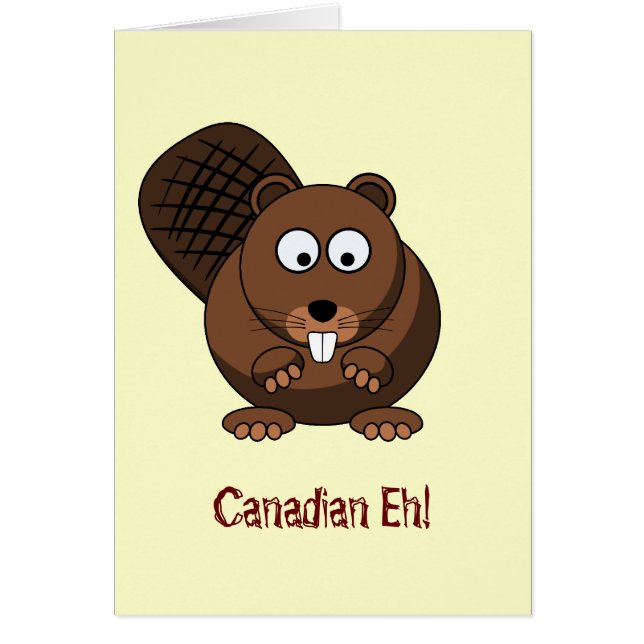 Cartoon-Beaver-Karte (Vorne)