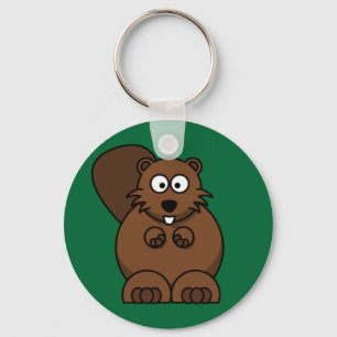 Cartoon Beaver Schlüsselanhänger