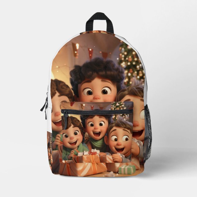 Cartoon Bedruckter Rucksack (Vorderseite)