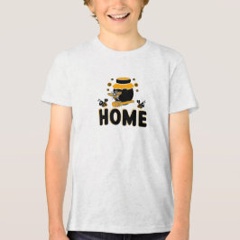 Cartoon Bee and Honey Jar "ZUHAUSE" T - Shirt