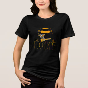 Cartoon Bee and Honey Jar "ZUHAUSE" T - Shirt