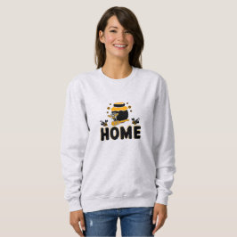 Cartoon Bee and Honey Jar "ZUHAUSE" T - Shirt