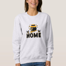 Cartoon Bee and Honey Jar "ZUHAUSE" T - Shirt