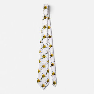 Cartoon Bee Pattern Krawatte